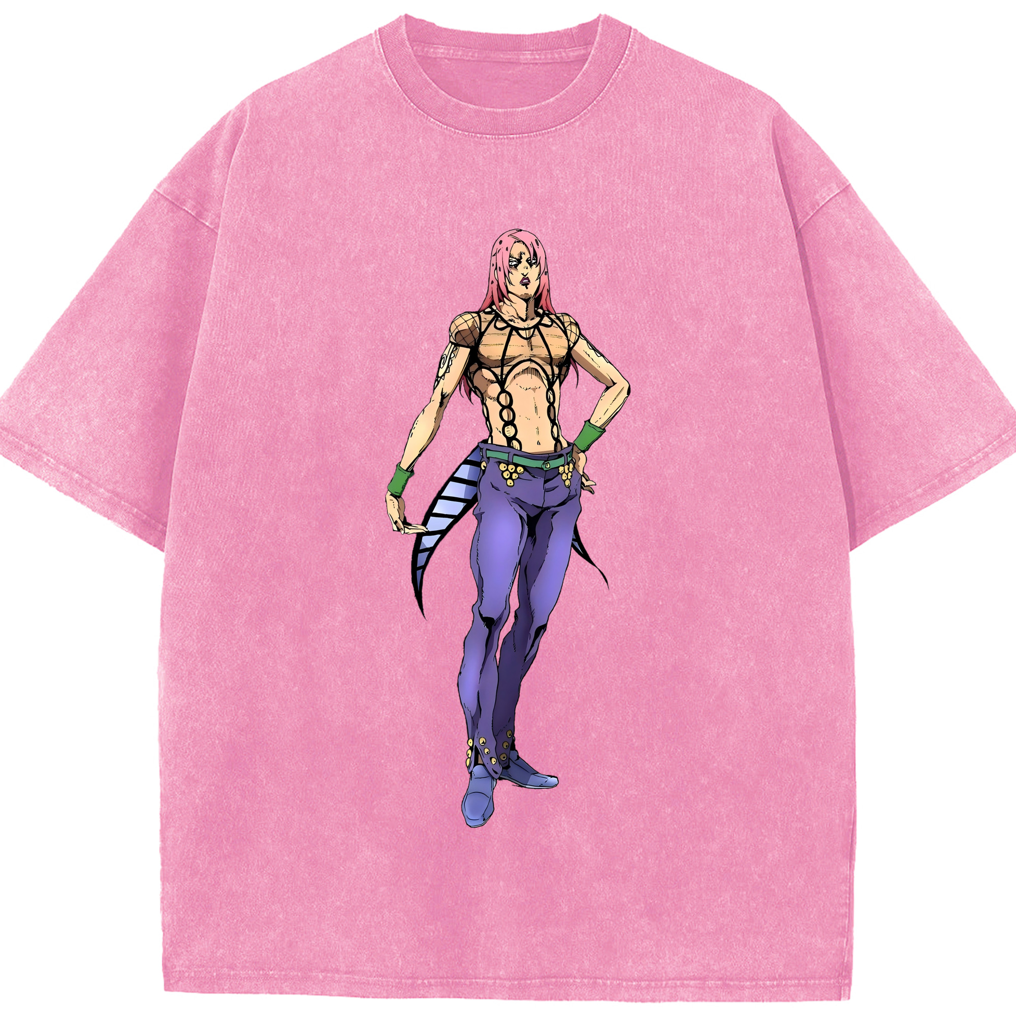 （画像用） ジョジョの奇妙な冒険 ビネガー?ドッピオ JoJo's Bizarre Adventure Vinegar Doppio 綿100% ヴィンテージ風 半袖Tシャツ（フロントプリント）